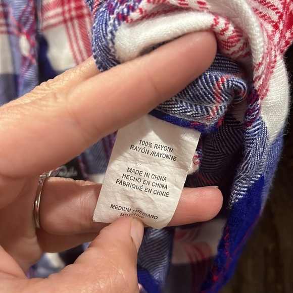 Rails Soft Blue Red White Plaid Button Down Shirt - Picture 6 of 6